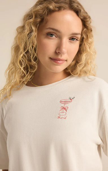 Cocktail Embroidered Tee