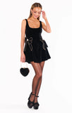 Ricci Skort Dress Black Velvet