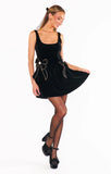 Ricci Skort Dress Black Velvet