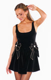 Ricci Skort Dress Black Velvet