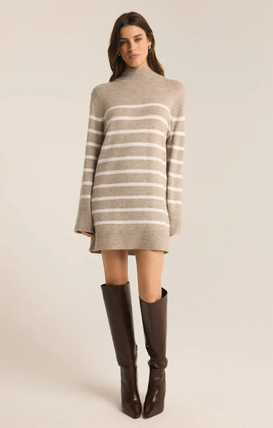 Fin Stripe Turtleneck Sweater Dress