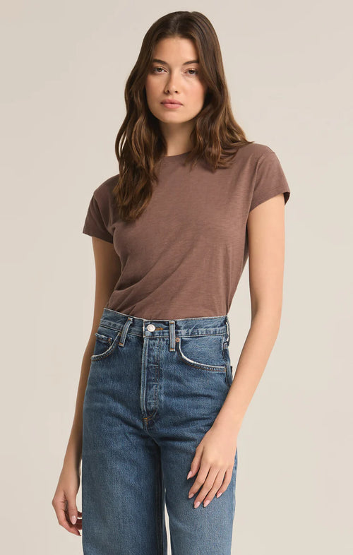 Modern Slub Tee - Deep Taupe