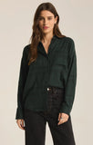 River Plaid Button Up = Cypress Green