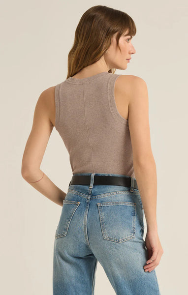 Sirena Rib Tank - Heather Taupe