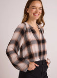 Raglan Shirt - Winter Taupe Plaid